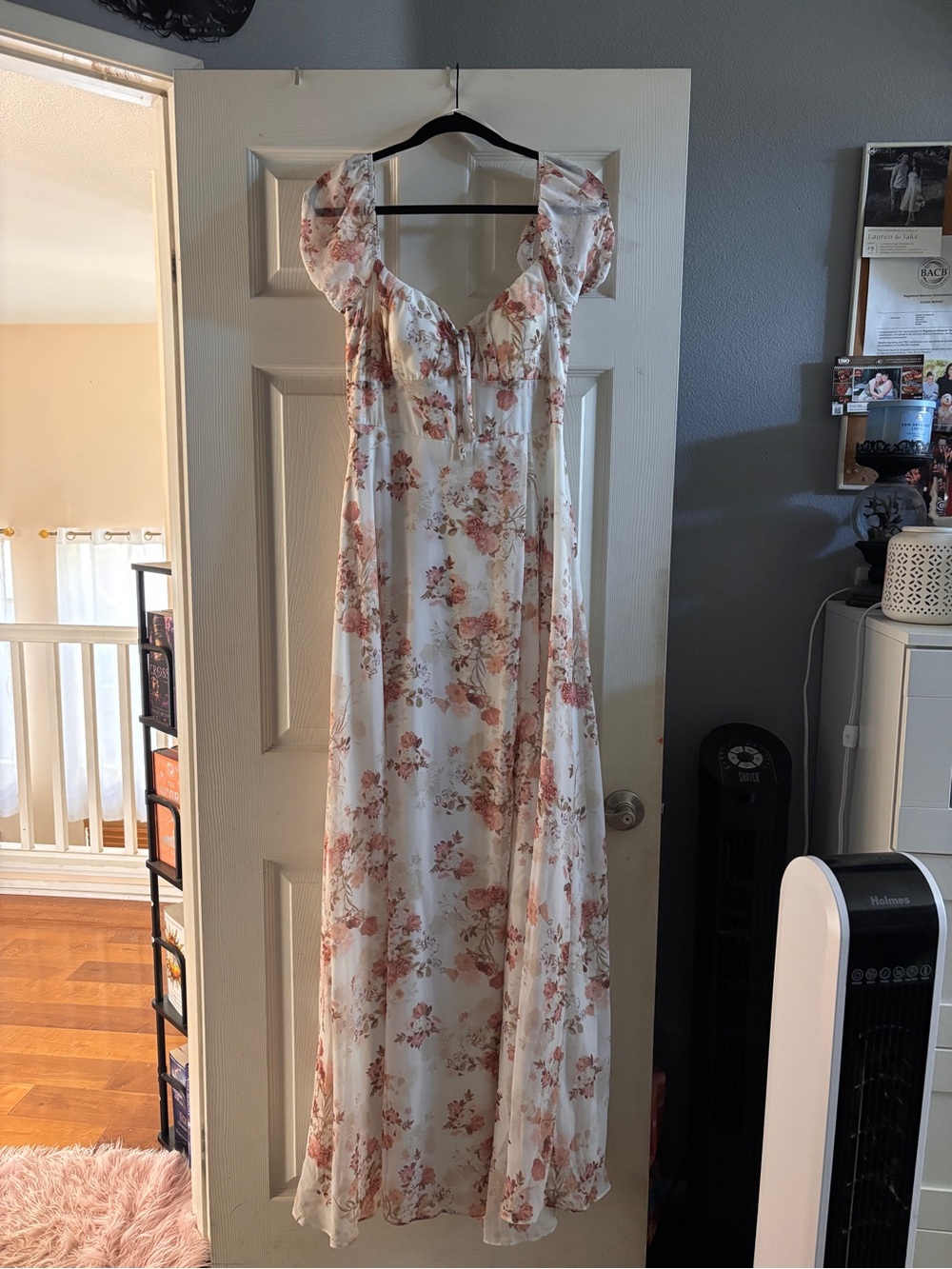 Windsor Ivory Maxi Dress with Blush Floral Print
